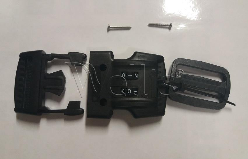 Buckle kit (4 pcs) with number combination lock