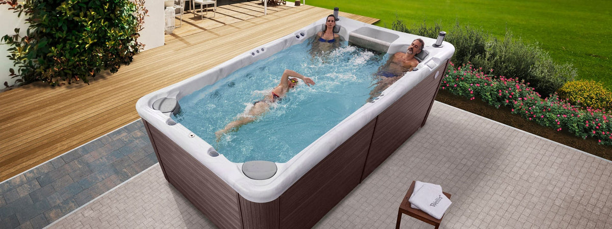 Wellis Danube W-Flow Swim Spa — 2-person hydro Outdoor — view 7