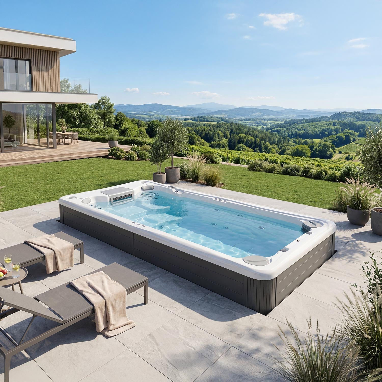 Wellis Danube W-Flow Swim Spa — 2-person hydro Outdoor — view 5