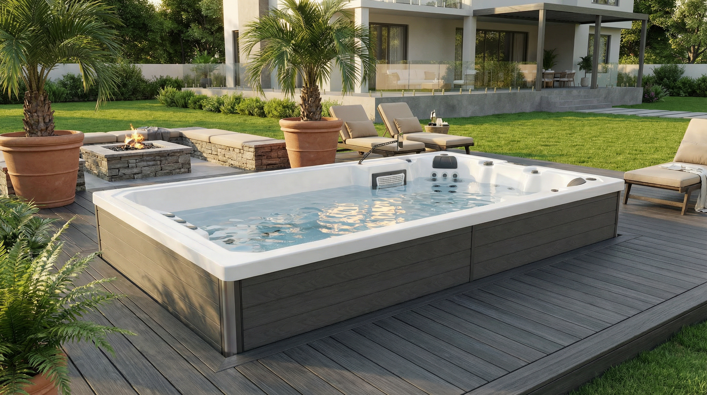 Wellis Elba Deluxe Swim Spa — 4-seat outdoor swim spa (view 2)